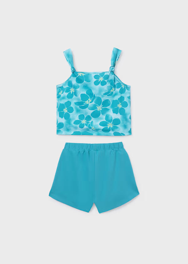 Mayoral Pacific Floral Print Tank & Short Set