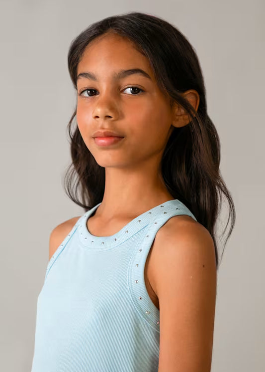 Mayoral Blue Studded Tank Top