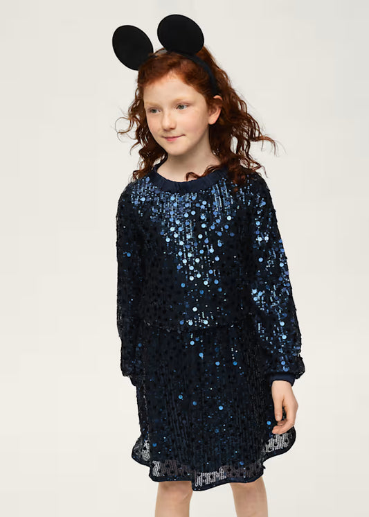 Mayoral Navy Sequin Dress