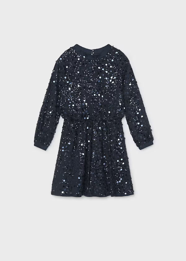 Mayoral Navy Sequin Dress