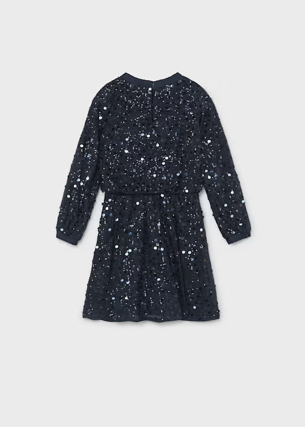 Mayoral Navy Sequin Dress