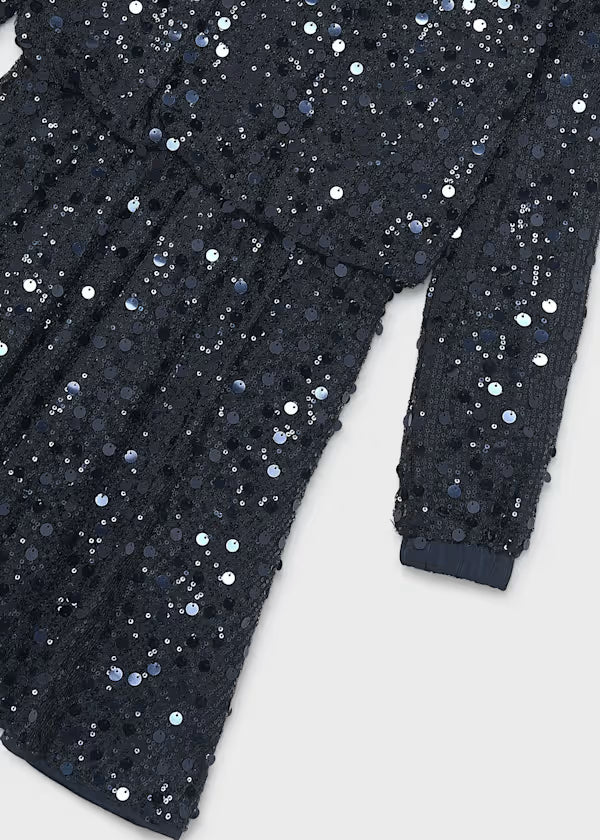 Mayoral Navy Sequin Dress
