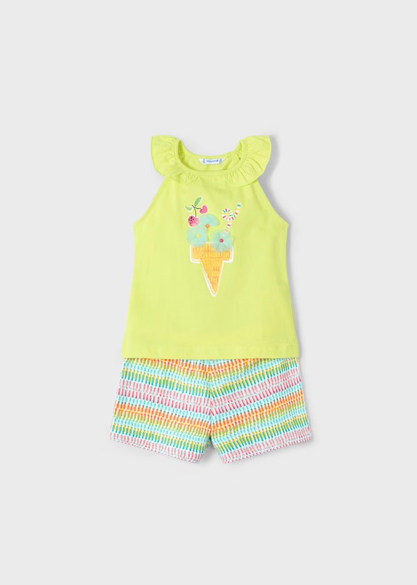 Mayoral Lime Ice Cream Short Set