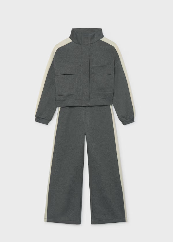 Mayoral Charcoal Side Stripe Tracksuit