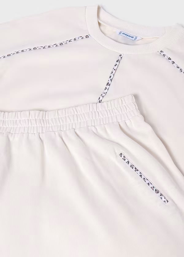Mayoral Bone Knit Skirt Set