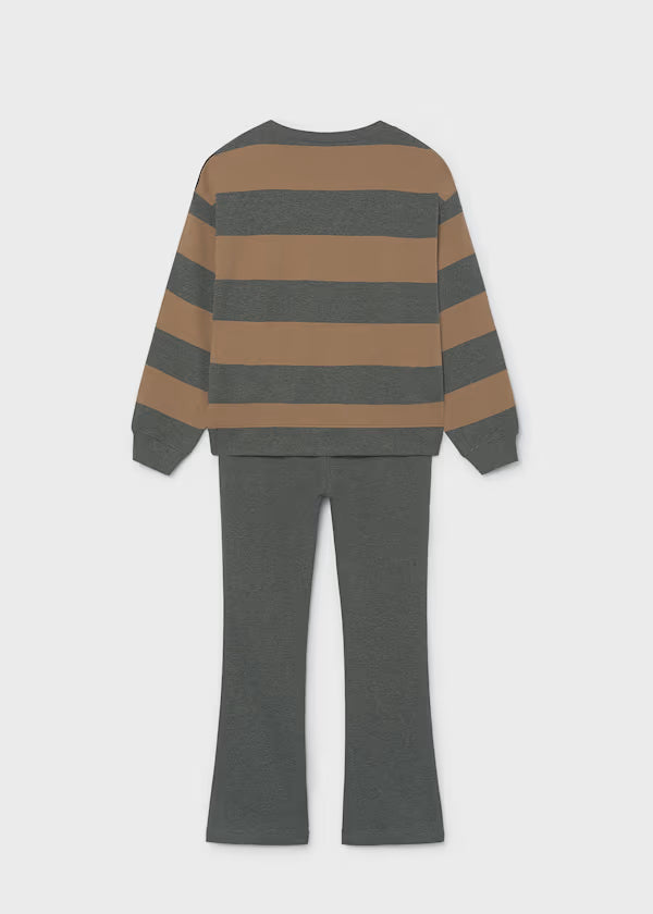 Mayoral Camel Stripe Knit Set