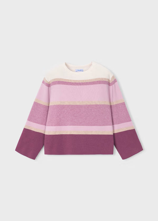 Mayoral Violet Stripe Sweater