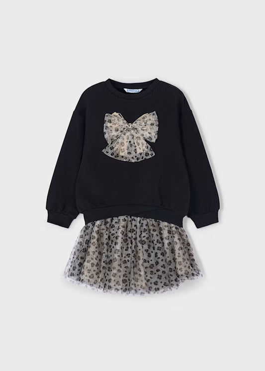 Mayoral Leopard Tulle Skirt Set