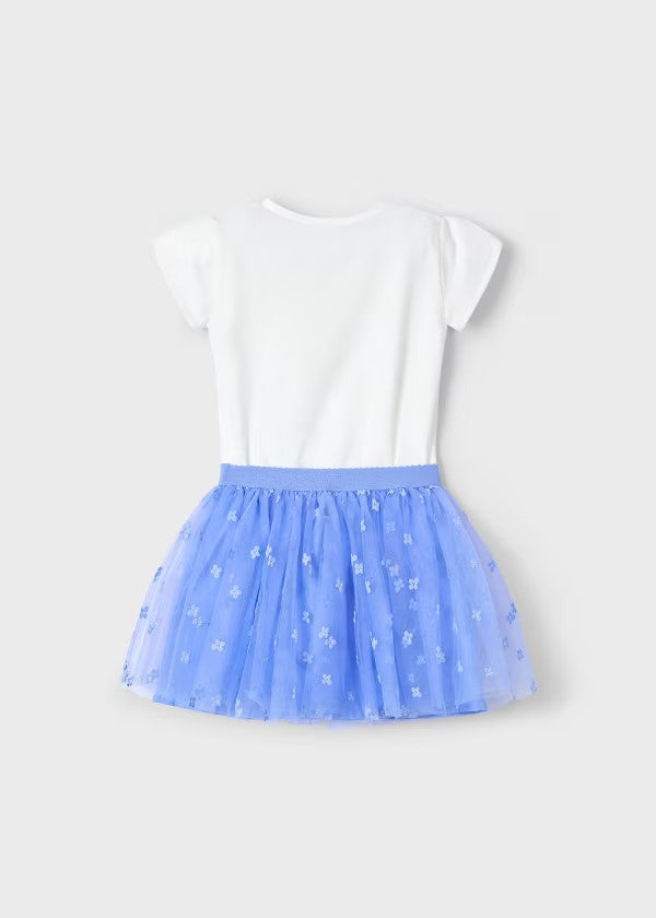 Mayoral Indigo Tulle Skirt Set