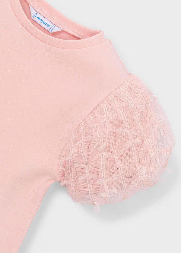 Mayoral Blossom Pink Tulle Top & Skirt