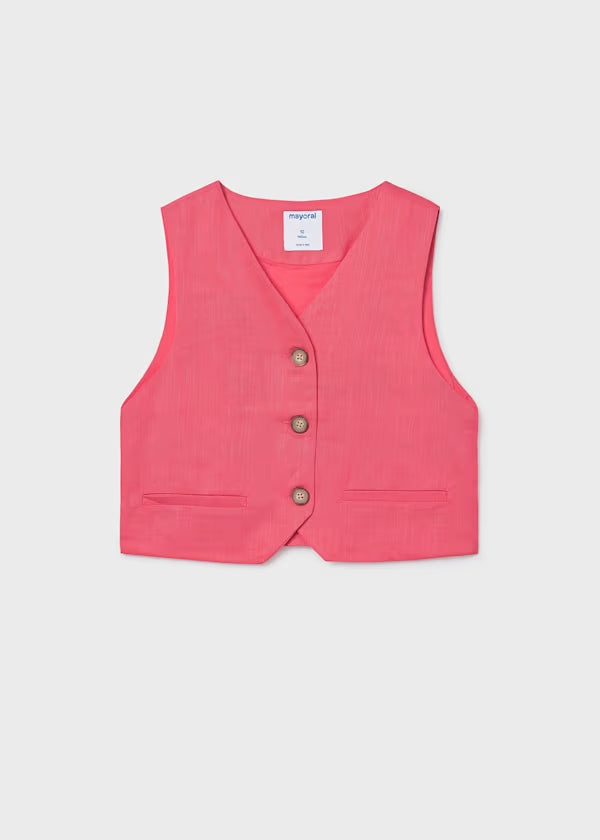 Mayoral Coral Button Vest