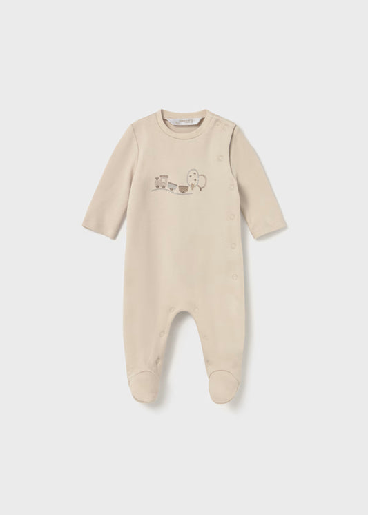 Mayoral Embroidered Train Footie