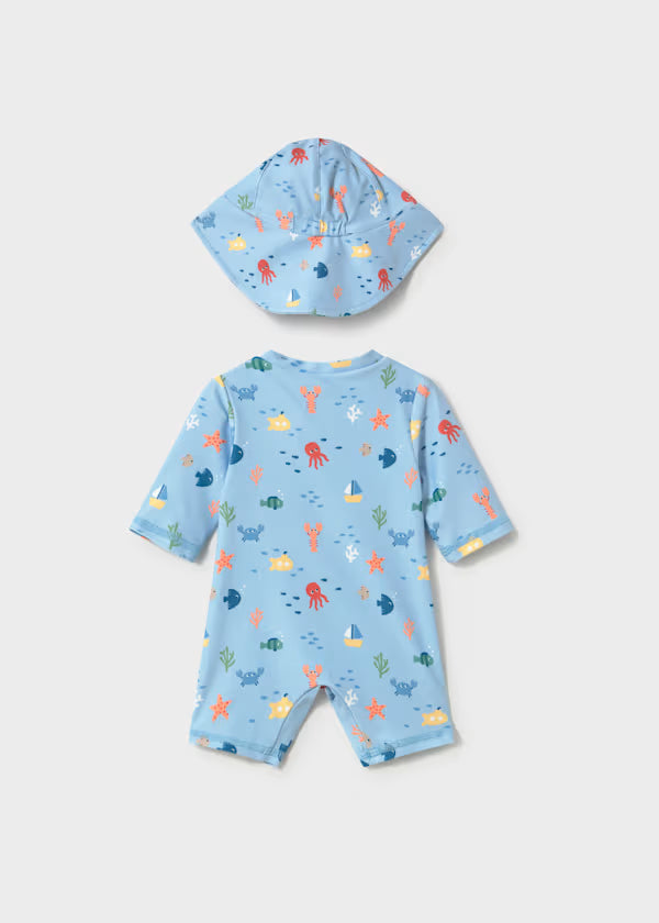 Mayoral Under the Sea Swimsuit & Hat