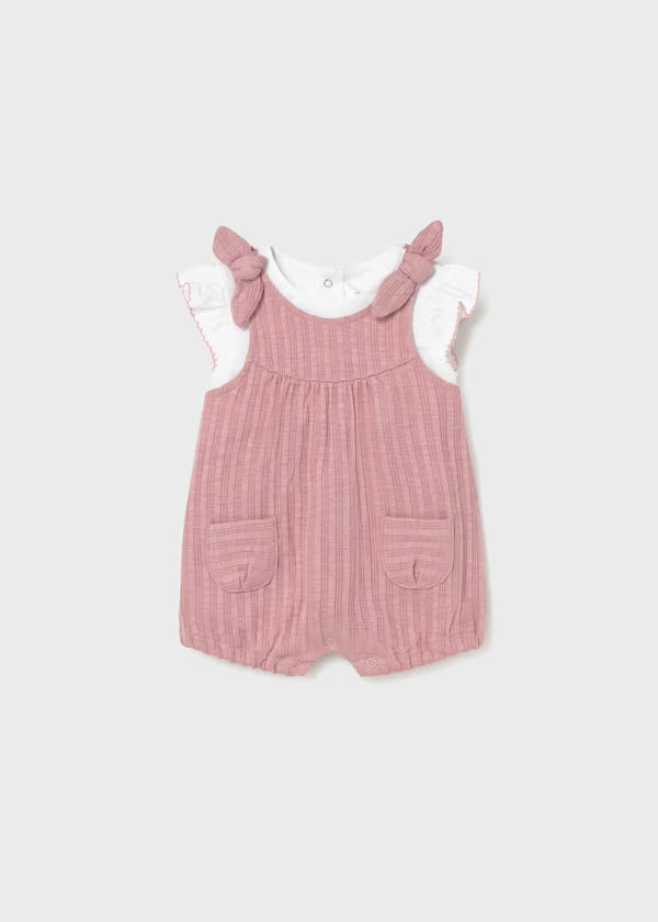 Mayoral Rose Overall Set