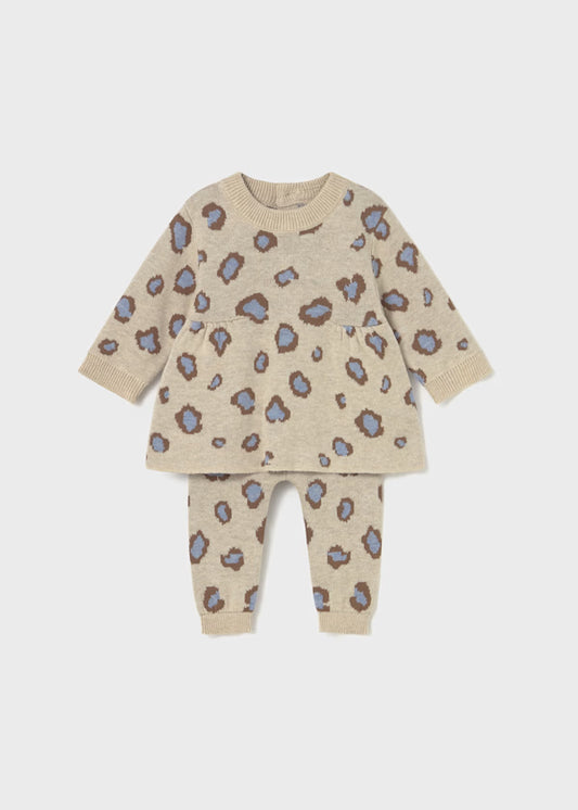 Mayoral Animal Print Sweater Knit Outfit