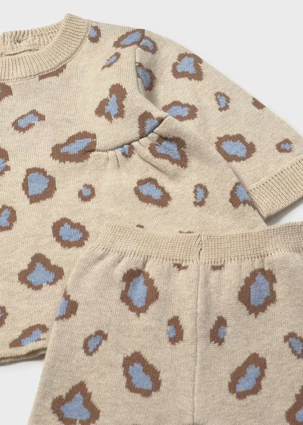 Mayoral Animal Print Sweater Knit Outfit