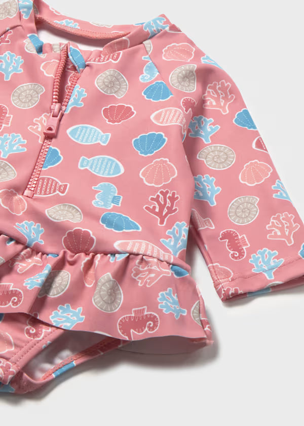 Mayoral Seashell Swimsuit & Hat