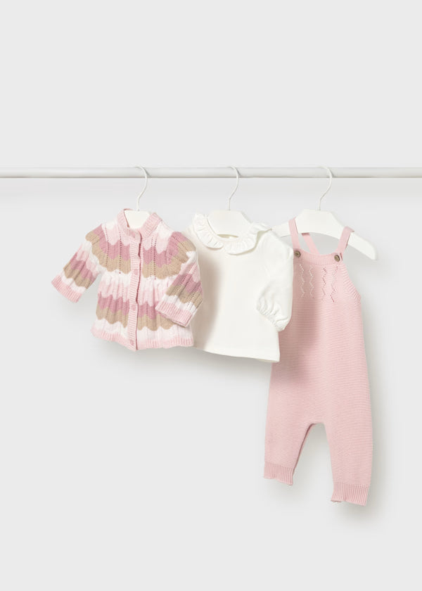 Mayoral Quartz Sweater Knit Overall Set