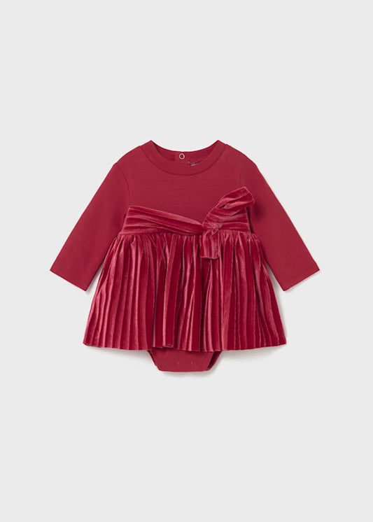Mayoral Cherry Red Pleated Dress