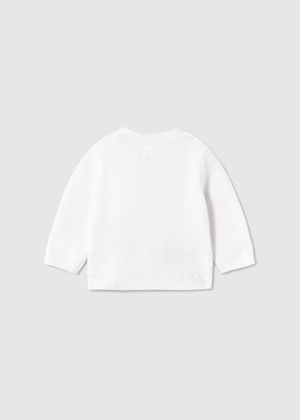 Mayoral White Knit Cardigan