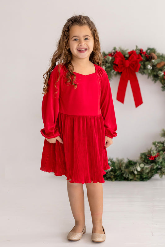 Isobella & Chloe Red Merry 'n Bright Dress