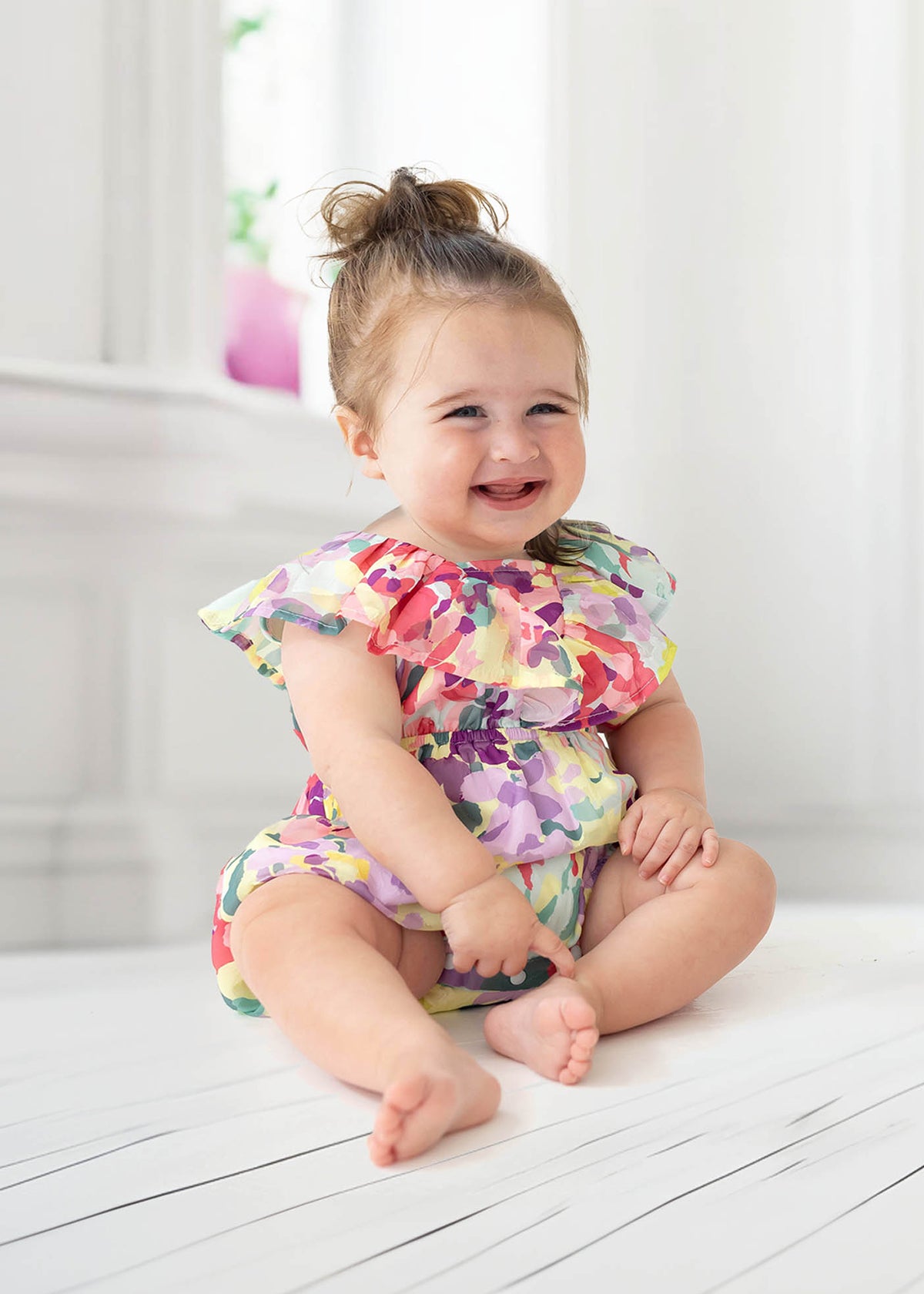 Isobella & Chloe Watercolor Romper