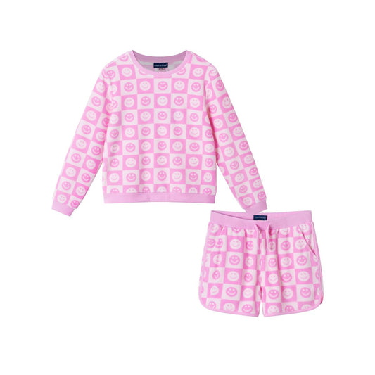 Andy & Evan Pink Smiley Terry Set