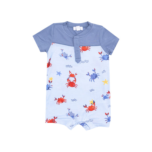 Angel Dear Crayon Crab Henley Romper
