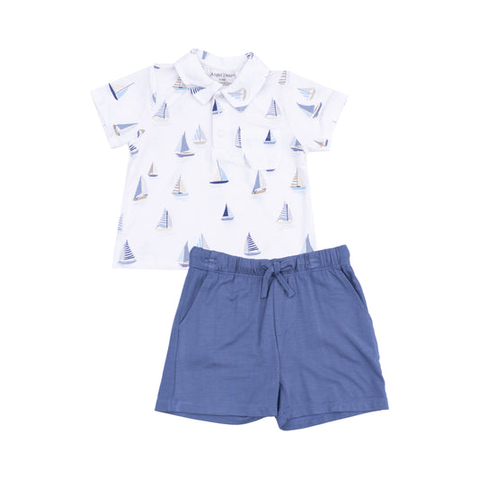 Angel Dear Sailboats Polo Set
