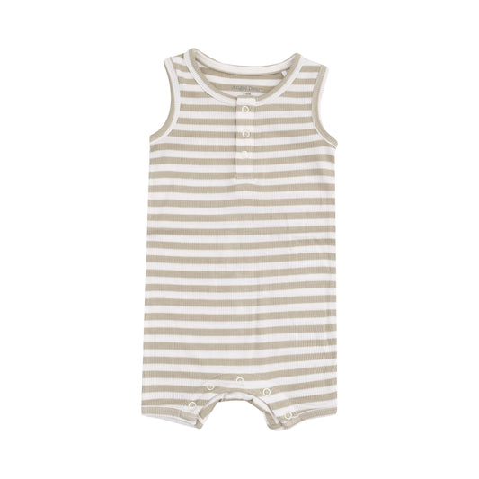 Angel Dear Sage Stripe Romper
