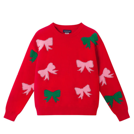 Andy & Evan Red Holiday Bow Sweater