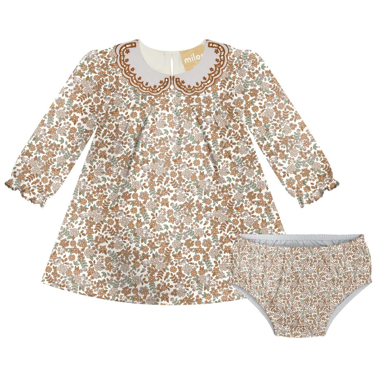 Milon Mango Brown Floral Dress