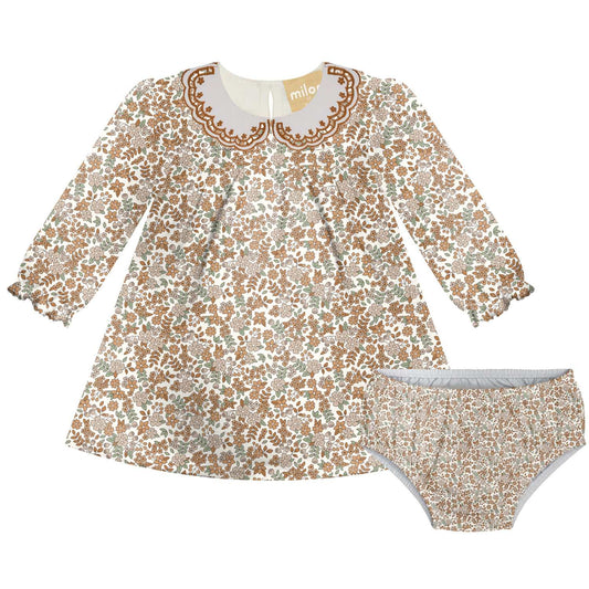 Milon Mango Brown Floral Dress