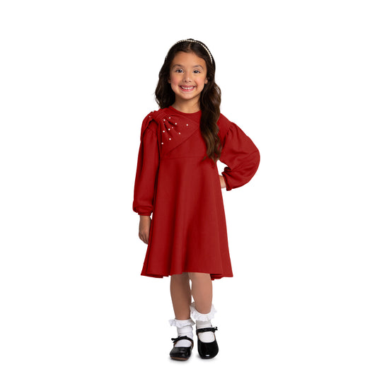 Milon Cranberry Red Bow Dress