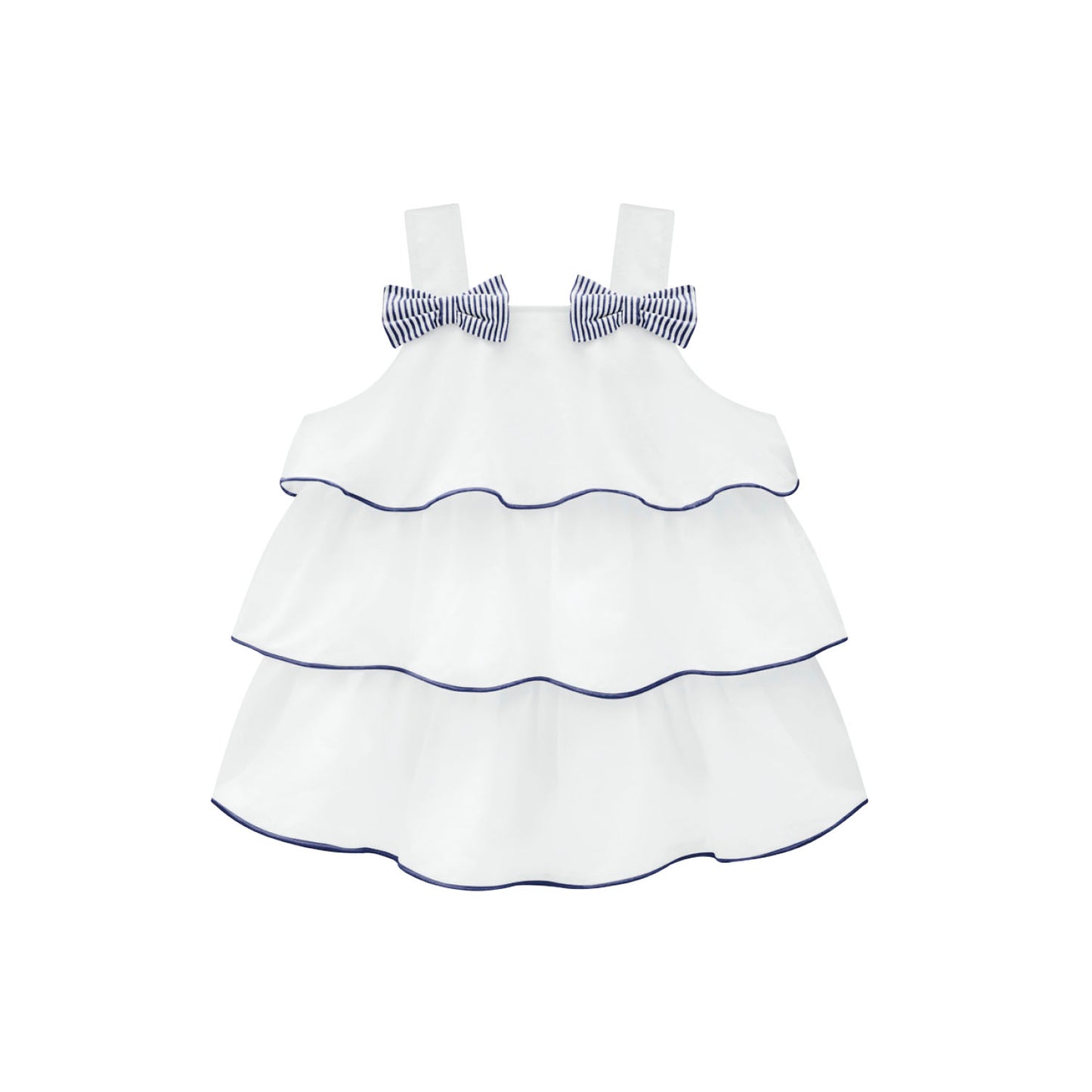 Milon Sky Blue Ruffle Pinstripe Set