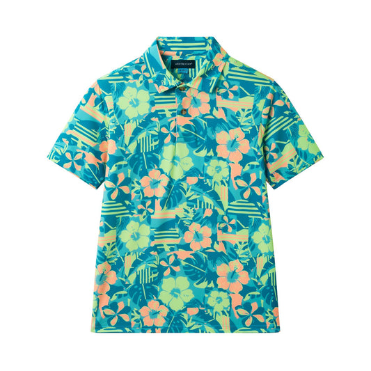 Andy & Evan Blue Printed Polo Shirt