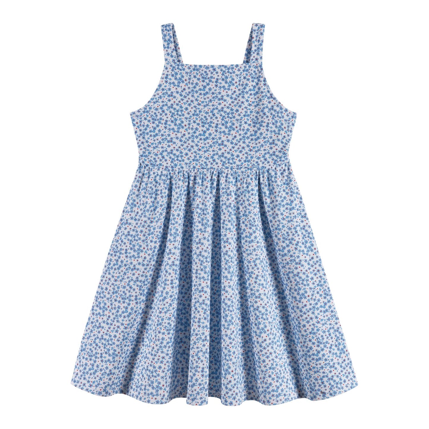 Andy & Evan Blue Floral Back Cutout Dress