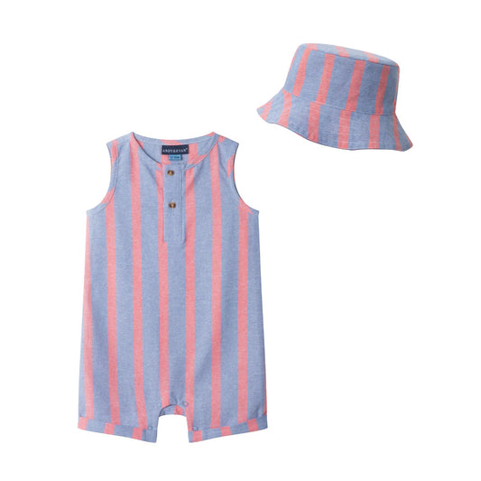 Andy & Evan Stripe Romper & Hat