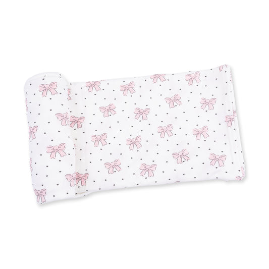 Angel Dear Bows & Hearts Swaddle Blanket