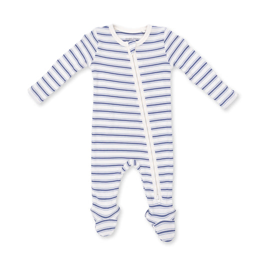 Angel Dear Vintage Blue Stripe Footie