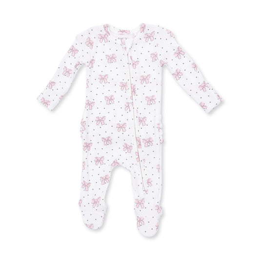 Angel Dear Bows & Hearts Ruffle Footie