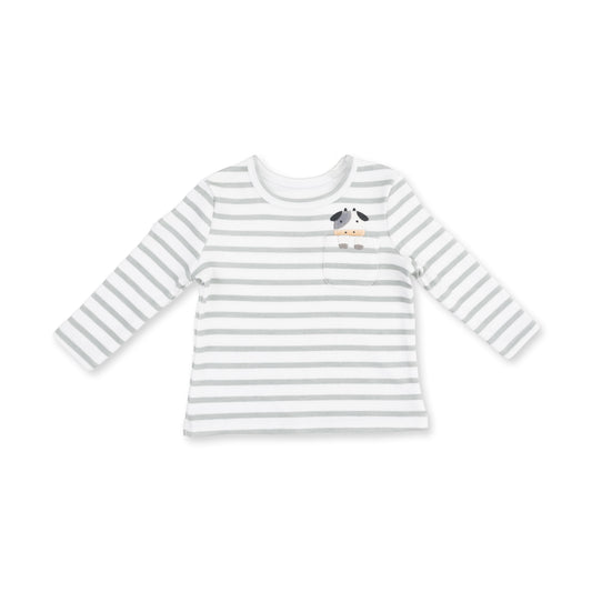 Angel Dear Blue Cows Stripe Shirt