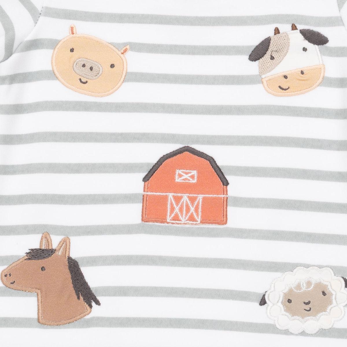 Angel Dear Blue Stripe Cow Romper