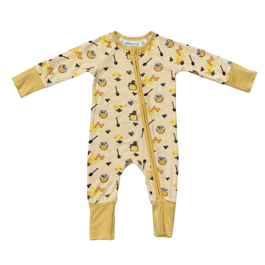 Babysprouts Honey Bee Zipper Romper
