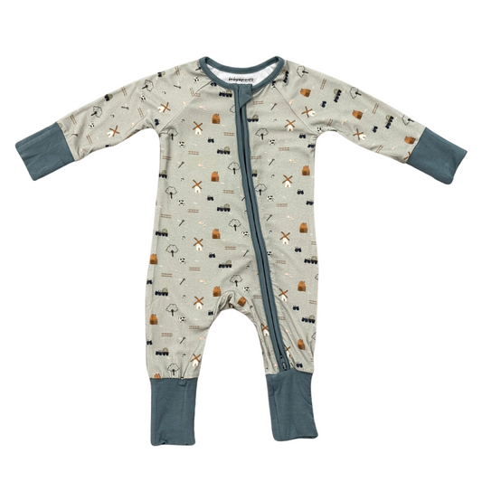 Babysprouts Farm Zipper Romper