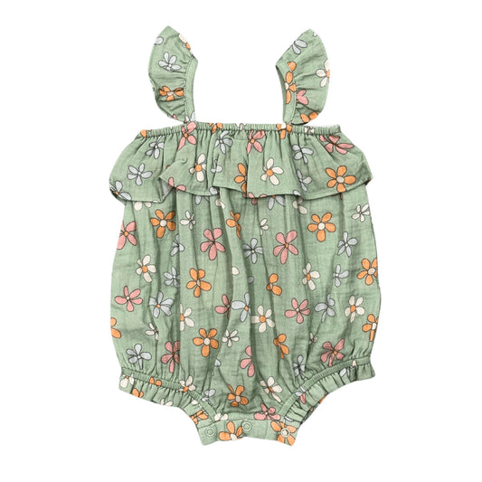Babysprouts Sketched Daisy Gauze Bubble Romper