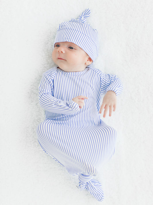 RuggedButts Periwinkle Stripe Gown Set