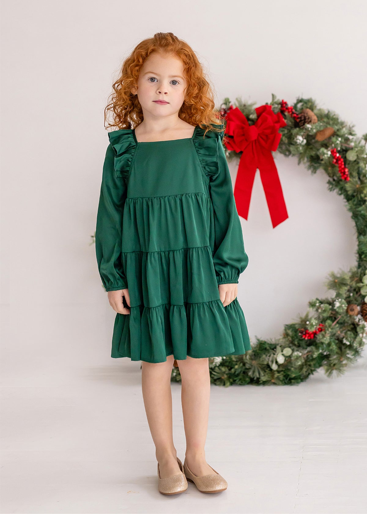 Isobella & Chloe Mistletoe Satin Dress